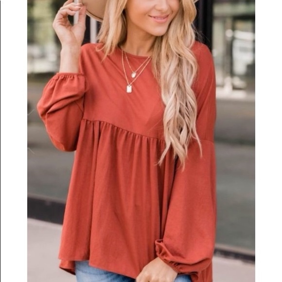 Pink Lily Tops - NWOT Babydoll Blouse